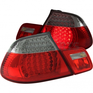 ANZO USA Tail Light Assembly LED Stock Clear/ Red Set Of 2 - 321185