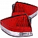 ANZO USA Tail Light Assembly LED Stock Clear/ Red Set Of 2 - 321197