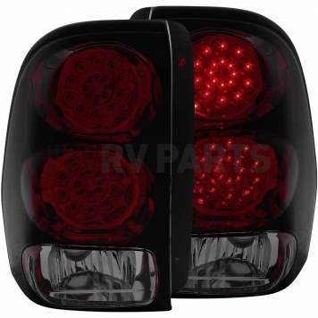 ANZO USA Tail Light Assembly LED Stock Red Smoke Set Of 2 - 321225