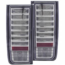 ANZO USA Tail Light Assembly LED&nbsp;Rectangular&nbsp;Smoke&nbsp;Set Of 2 - 321246