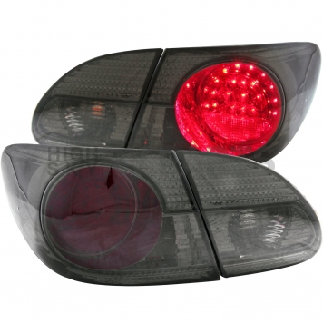 ANZO USA Tail Light Assembly LED Stock Red Smoke Set Of 2 - 321270
