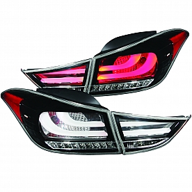 ANZO USA Tail Light Assembly LED&nbsp;Stock&nbsp;Clear&nbsp;Set Of 2 - 321298