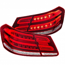 ANZO USA Tail Light Assembly LED&nbsp;Rectangular&nbsp;Clear/ Red&nbsp;Set Of 2 - 321331
