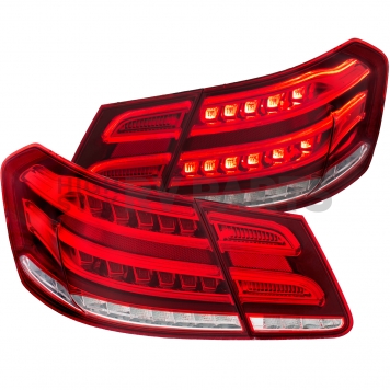 ANZO USA Tail Light Assembly LED Rectangular Clear/ Red Set Of 2 - 321331