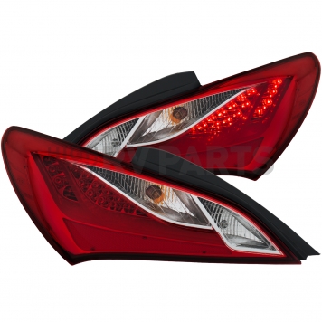 ANZO USA Tail Light Assembly LED Stock Clear/ Red Set Of 2 - 321334