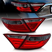 ANZO USA Tail Light Assembly LED&nbsp;Rectangular&nbsp;Red Smoke&nbsp;Set Of 2 - 321336