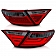 ANZO USA Tail Light Assembly LED Rectangular Red Smoke Set Of 2 - 321336