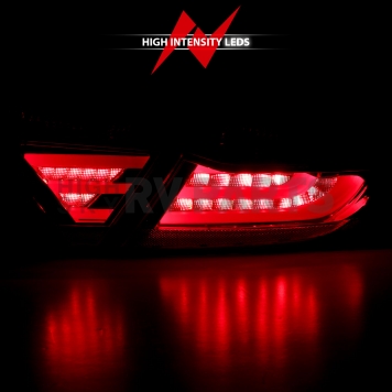ANZO USA Tail Light Assembly LED Rectangular Red Smoke Set Of 2 - 321336-6