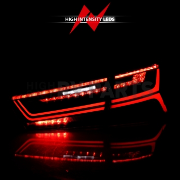 ANZO USA Tail Light Assembly LED Rectangular Red Smoke Set Of 2 - 321351-6