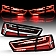 ANZO USA Tail Light Assembly LED Rectangular Clear/ Red Set Of 2 - 321352