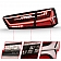 ANZO USA Tail Light Assembly LED Rectangular Clear/ Red Set Of 2 - 321352