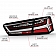 ANZO USA Tail Light Assembly LED Rectangular Clear/ Red Set Of 2 - 321352
