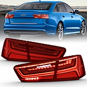 ANZO USA Tail Light Assembly LED&nbsp;Rectangular&nbsp;Red&nbsp;Set Of 2 - 321353