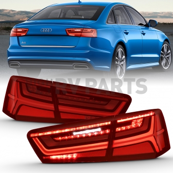 ANZO USA Tail Light Assembly LED Rectangular Red Set Of 2 - 321353