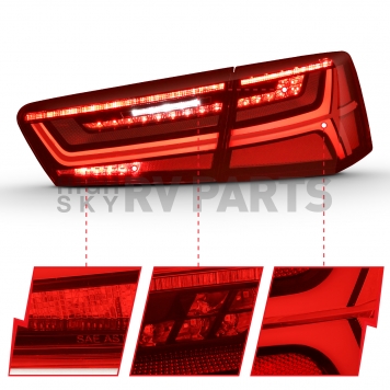 ANZO USA Tail Light Assembly LED Rectangular Red Set Of 2 - 321353-3