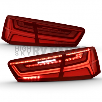 ANZO USA Tail Light Assembly LED Rectangular Red Set Of 2 - 321353-7