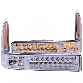 ANZO USA Parking/ Turn Signal Light LED&nbsp;Clear&nbsp;Set Of 2 - 511056