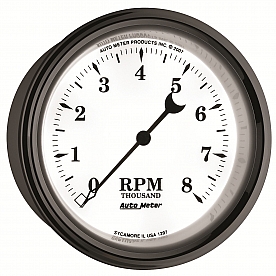 AutoMeter Old Tyme White II In-Dash Tachometer Gauge - 1297