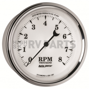 AutoMeter Old Tyme White II In-Dash Tachometer Gauge - 1297-6