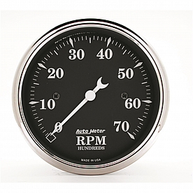 AutoMeter Old Tyme Black Series Electric Tachometer Gauge - 1798