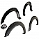 TrailFX Fender Flare - Black ABS Textured Plastic Matte Set Of 4 - PFFF3006T