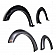 TrailFX Fender Flare - Black ABS Smooth Plastic Matte Set Of 4 - PFFF3010S