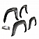 TrailFX Fender Flare - Black ABS Textured Plastic Matte Set Of 4 - PFFT3003T
