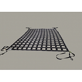 TrailFX Exterior Cargo Net Polyester Webbing Black Mounts To Truck Bed - G22019B