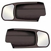 Xtune 9935633 Exterior Towing Mirror Replacement; Direct-Fit; Manual Extendable; Power Adjustable; Non-Heated; Black; Set of 2