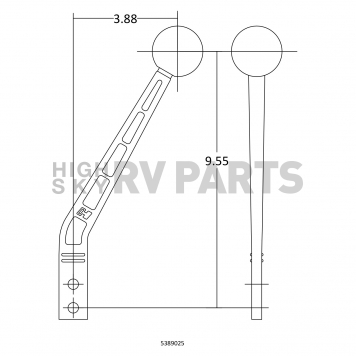 Hurst Auto Trans Shifter Lever - 5389025-4