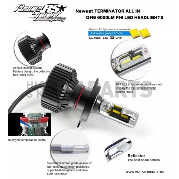 Race Sport Lighting Headlight Bulb - LED H1TLED-5