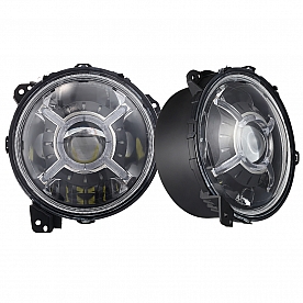 Race Sport Lighting Headlight Assembly With X-HALO Set Of 2 - RS9JLAAH
