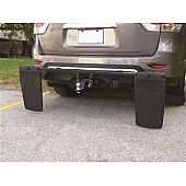 Road Sport/ PowerFlow Mud Flap - Stainless Steel Bar Black Powder Coated Set Of 2 - 3305
