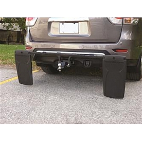 Road Sport/ PowerFlow Mud Flap - Stainless Steel Bar Black Powder Coated Set Of 2 - 3305