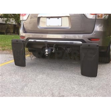 Road Sport/ PowerFlow Mud Flap - Stainless Steel Bar Black Powder Coated Set Of 2 - 3305