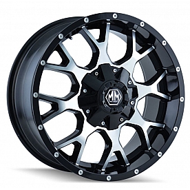 Mayhem Wheels Warrior 8015 - 20 x 9&nbsp;Black With Natural Face - 8015-2937B