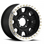 RaceLine Wheel RT231 AL Monster 17 x 8.5&nbsp;Black With Natural Beadlock Ring - RT231-78560-00-AL