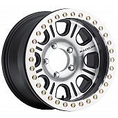 RaceLine Wheel RT232 AL Monster 17 x 8.5&nbsp;Black With Natural Face And Beadlock Ring - RT232-78560+06-AL