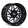 CALI Off-Road Wheel 9112 Gemini - 20 x 9 Black With Natural Accents - 9112-2983BM