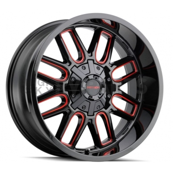Mayhem Wheels Cogent 8107 - 18 x 9 Black With Prism Red Accents - 8107-8937BTR-1