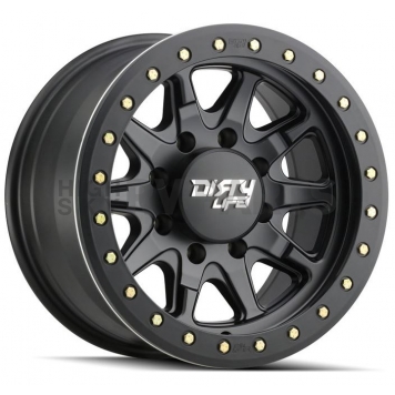 Dirty Life Race Wheels 9304 DT-2 Dual-Tek - 20 x 9 Black With Simulated Beadlock Ring - 9304-2983MB12-1
