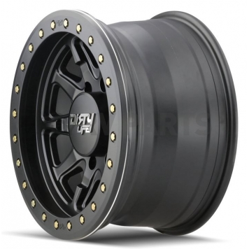 Dirty Life Race Wheels 9304 DT-2 Dual-Tek - 20 x 9 Black With Simulated Beadlock Ring - 9304-2983MB12-2