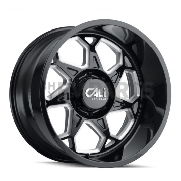 CALI Off-Road Wheel 9111 Sevenfold - 20 x 9&nbsp;Black With Natural Accents - 9111-2983BM