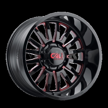CALI Off-Road Wheel 9110 Summit - 20 x 9 Black With Red Natural Accents - 9110-2983BTR-2