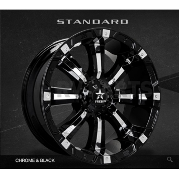 RBP Wheel 94R - 18 x 9 Black With Silver Inserts - 94R-1890-83-00BP