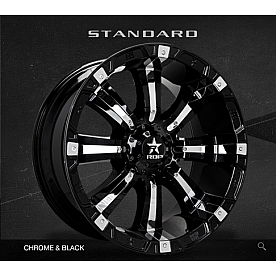 RBP Wheel 94R - 20 x 9&nbsp;Black With Silver Inserts - 94R-2090-83+10BP
