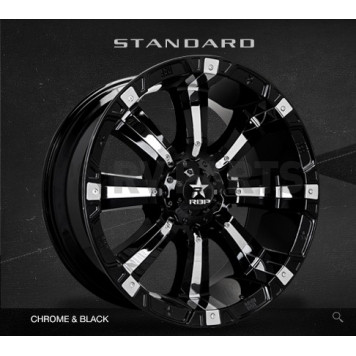 RBP Wheel 94R - 20 x 9 Black With Silver Inserts - 94R-2090-83+10BP