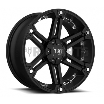 Tuff Wheels T01 - 20 x 9 Black With Silver Inserts - 2090T01106140M08C