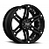 Tuff Wheels T01 - 20 x 9 Black With Silver Inserts - 2090T01106140M08C