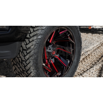 Fuel Off Road Wheel Reaction D755 - 20 x 9 Black With Red Tinted Accents - D75520909850-4